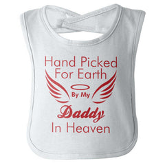 Hand Picked By Daddy Infant Baby Bib-Direct To Garment Print-Brisco Baby