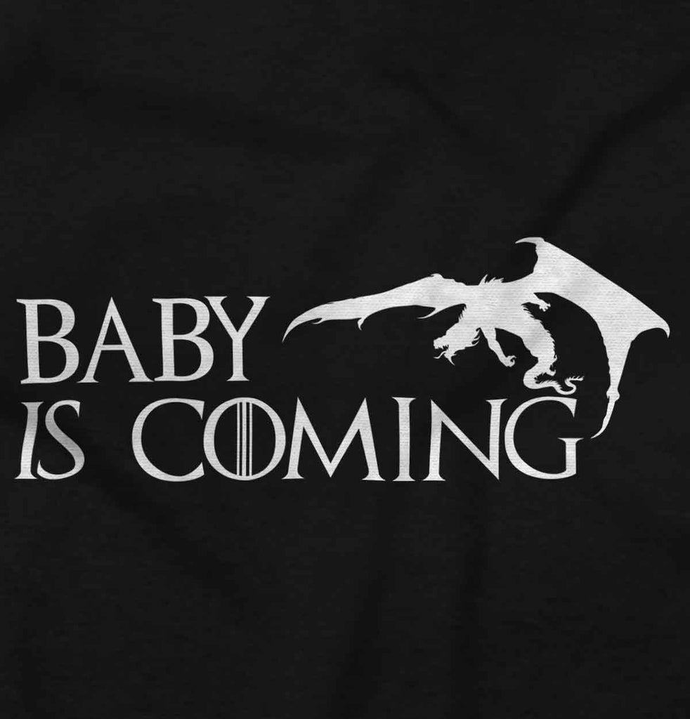Baby Is Coming Dragon Maternity T-Shirt-Direct To Garment Print-Brisco Baby