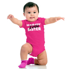 Brand New Little Sister Romper Bodysuit-Direct To Garment Print-Brisco Baby