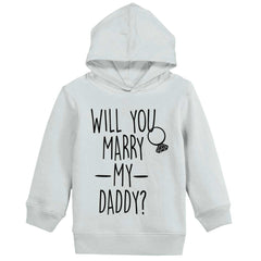 Marry My Daddy Toddler Pullover Hoodie-Direct To Garment Print-Brisco Baby