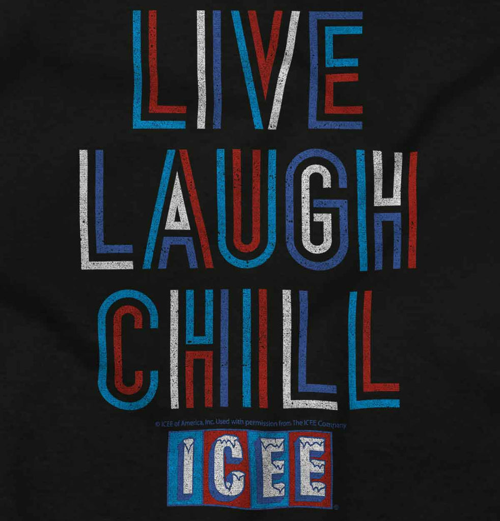 Live Laugh Chill Toddler Ruffle Bottom Tee-Direct To Garment Print-Brisco Baby