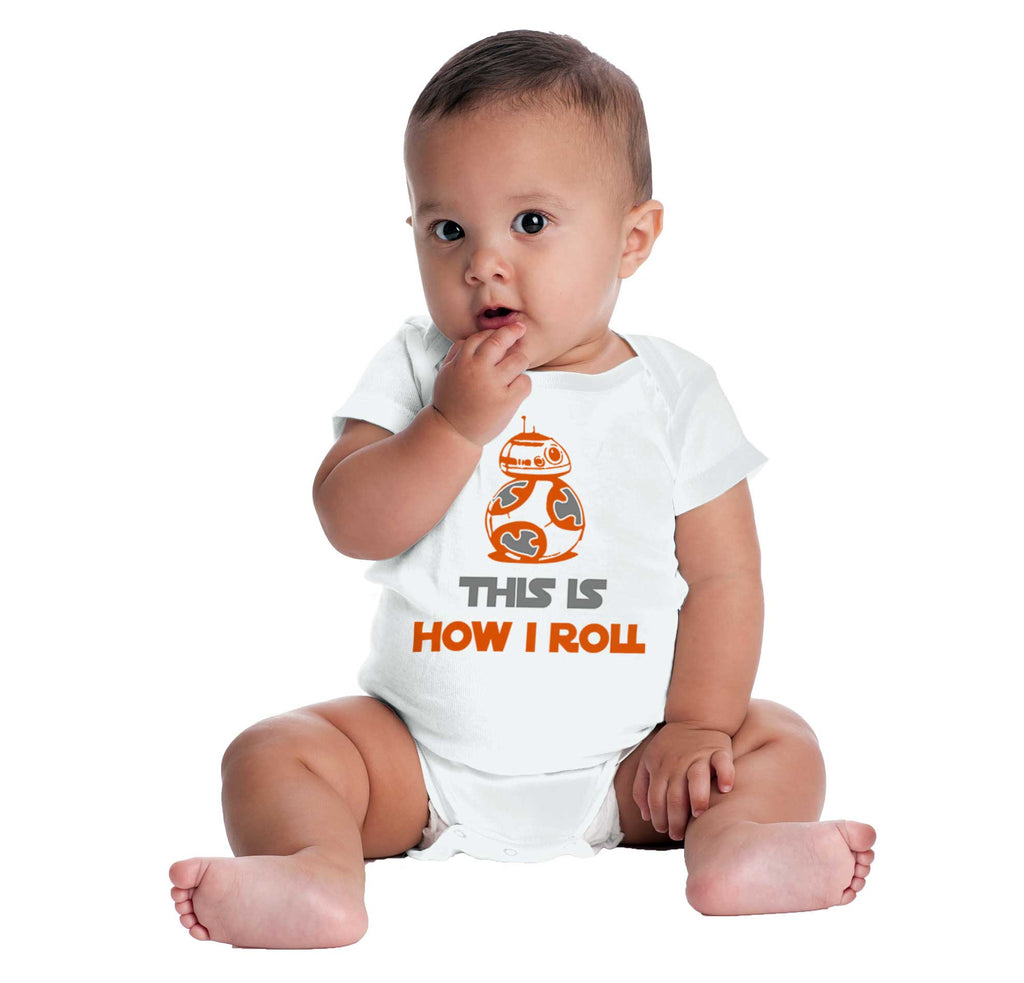 This Is How I Roll Romper Bodysuit-Direct To Garment Print-Brisco Baby
