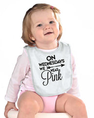 Wear Pink Infant Baby Bib-Direct To Garment Print-Brisco Baby