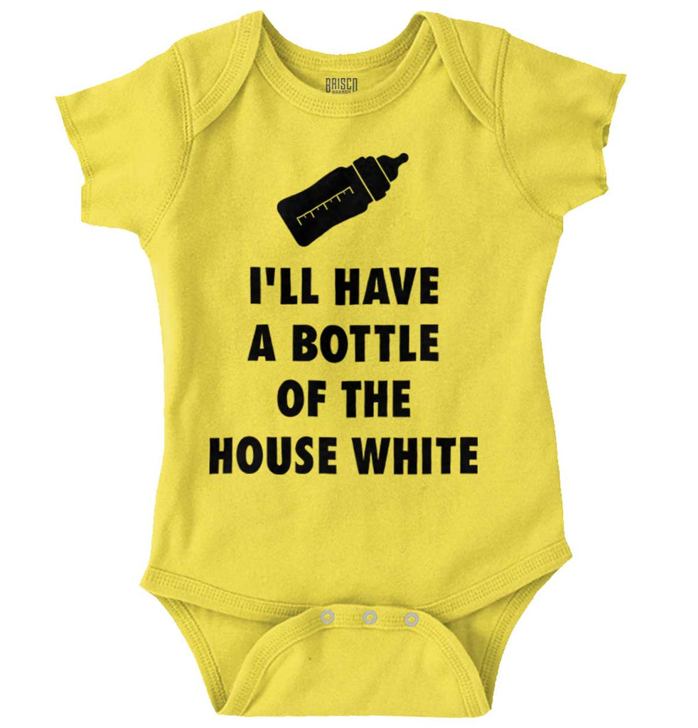 House White Romper Bodysuit-Direct To Garment Print-Brisco Baby