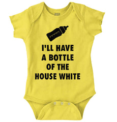 House White Romper Bodysuit-Direct To Garment Print-Brisco Baby