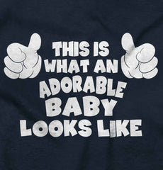 Adorable Looks Like Infant Toddler T Shirt-Direct To Garment Print-Brisco Baby
