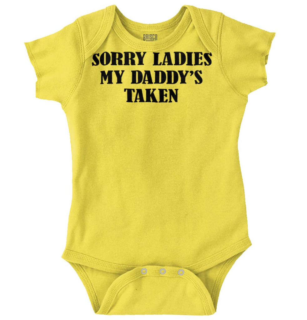 Daddy's Taken Romper Bodysuit-Direct To Garment Print-Brisco Baby