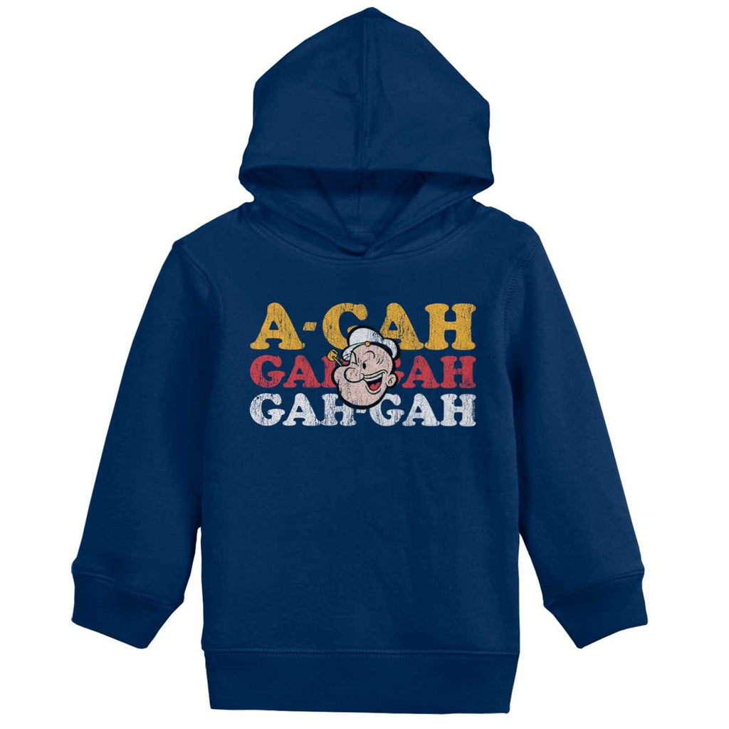 A Gah Popeye Toddler Pullover Hoodie-Direct To Garment Print-Brisco Baby
