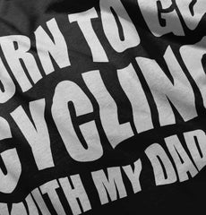 Cycling With Daddy Romper Bodysuit-Direct To Garment Print-Brisco Baby
