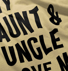 Aunt And Uncle Love Me Romper Bodysuit-Direct To Garment Print-Brisco Baby