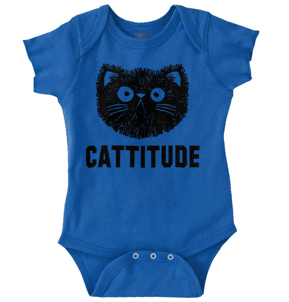Cattitude Romper Bodysuit-Direct To Garment Print-Brisco Baby