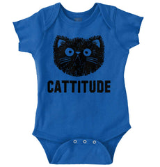 Cattitude Romper Bodysuit-Direct To Garment Print-Brisco Baby
