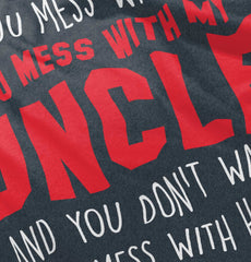 Mess With My Uncle Football Romper Bodysuit-Direct To Garment Print-Brisco Baby