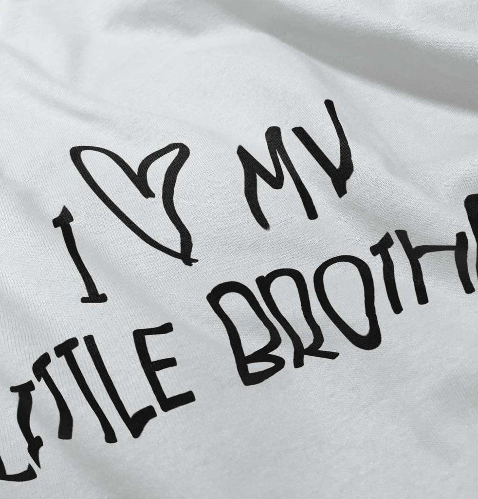 I Love My Little Brother Romper Bodysuit-Direct To Garment Print-Brisco Baby