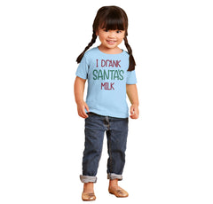 Drank Santas Milk Infant Toddler T Shirt-Direct To Garment Print-Brisco Baby