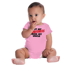 Badass Uncle Romper Bodysuit-Direct To Garment Print-Brisco Baby