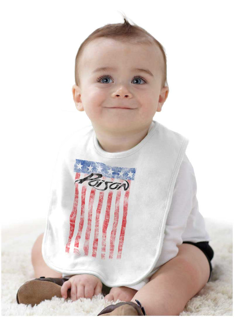 Poison Flag Infant Baby Bib-Direct To Garment Print-Brisco Baby