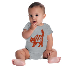 Scaredy Cat Romper Bodysuit-Direct To Garment Print-Brisco Baby
