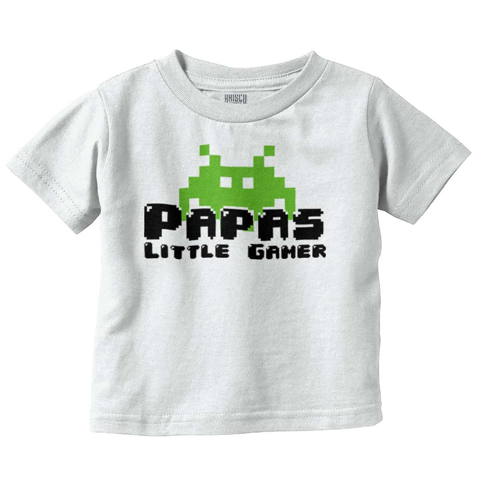 Papa's Little Gamer Infant Toddler T Shirt-Direct To Garment Print-Brisco Baby