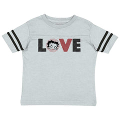 Pop Art Betty Toddler Football Jersey Tee-Direct To Garment Print-Brisco Baby