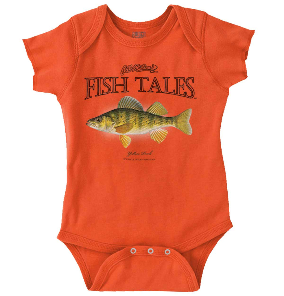 Yellow Perch Romper Bodysuit-Direct To Garment Print-Brisco Baby