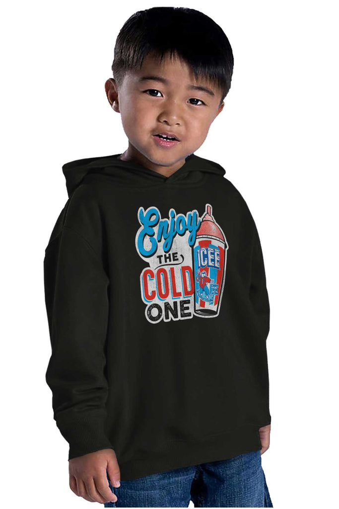 Enjoy The Cold One Toddler Pullover Hoodie-Direct To Garment Print-Brisco Baby