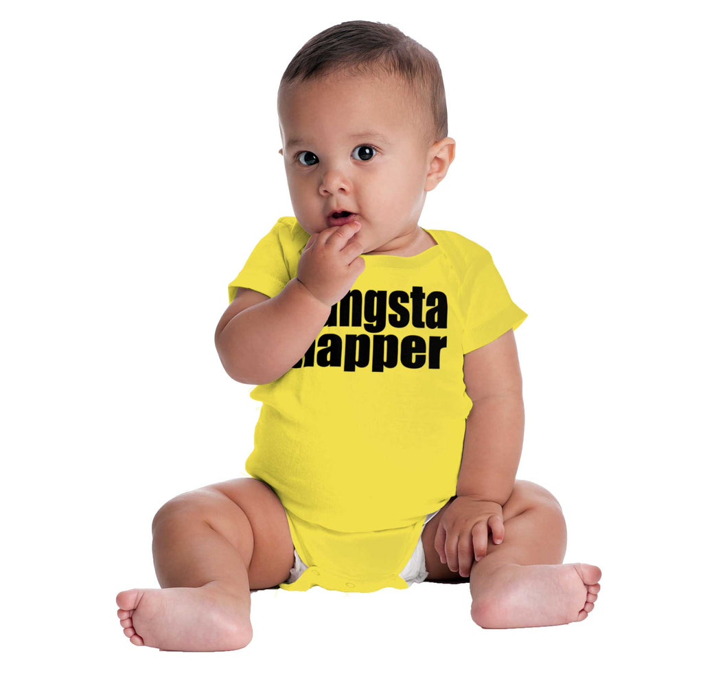 Gangsta Napper Romper Bodysuit-Direct To Garment Print-Brisco Baby