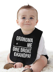 One Broke Grandpa Infant Baby Bib-Direct To Garment Print-Brisco Baby