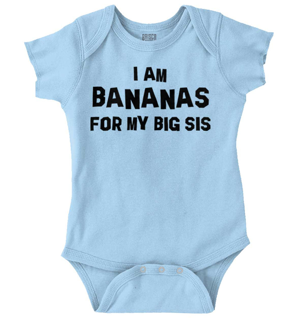 Bananas For Big Sis Romper Bodysuit-Direct To Garment Print-Brisco Baby