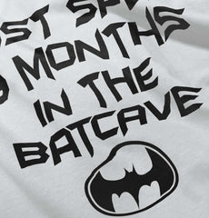 9 Months in Batcave Infant Toddler T Shirt-Direct To Garment Print-Brisco Baby