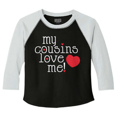 Cousins Love Me Toddler Baseball-Direct To Garment Print-Brisco Baby