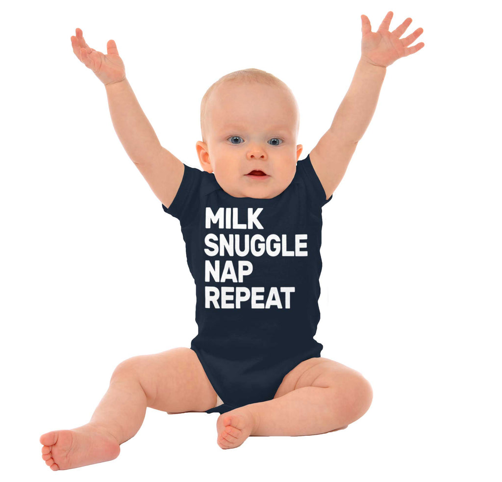 Milk Snuggle Nap Romper Bodysuit-Direct To Garment Print-Brisco Baby
