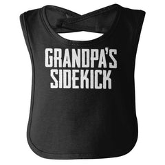 Grandpa's Sidekick Infant Baby Bib-Direct To Garment Print-Brisco Baby