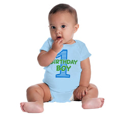 Birthday Boy Romper Bodysuit-Direct To Garment Print-Brisco Baby
