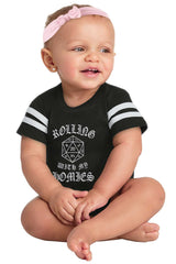 Rolling With My Homies Dungeons Football Romper Bodysuit-Direct To Garment Print-Brisco Baby