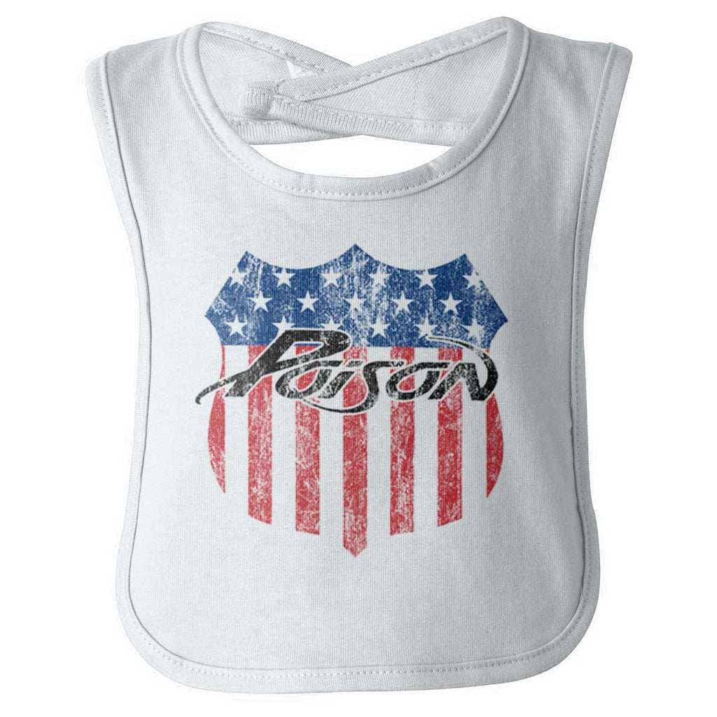 Poison USA Infant Baby Bib-Direct To Garment Print-Brisco Baby