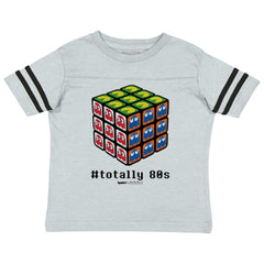 Totally 80s Toddler Football Jersey Tee-Direct To Garment Print-Brisco Baby