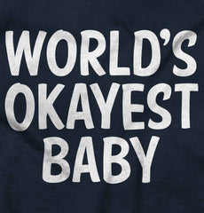 Okayest Baby Romper Bodysuit-Direct To Garment Print-Brisco Baby