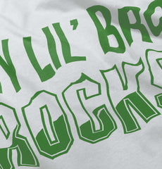 My Lil' Bro Rocks Romper Bodysuit-Direct To Garment Print-Brisco Baby