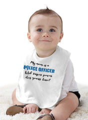 Mom Police Officer Infant Baby Bib-Direct To Garment Print-Brisco Baby