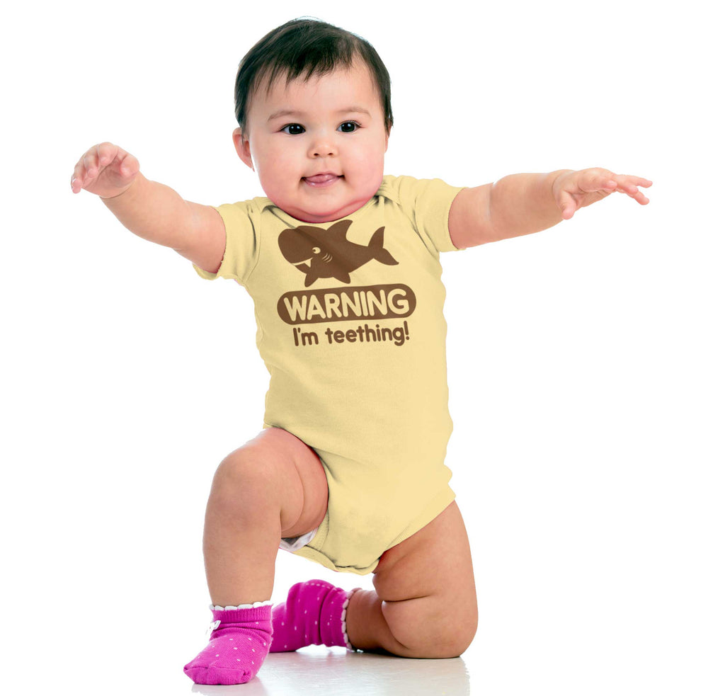 I'm Teething Romper Bodysuit-Direct To Garment Print-Brisco Baby