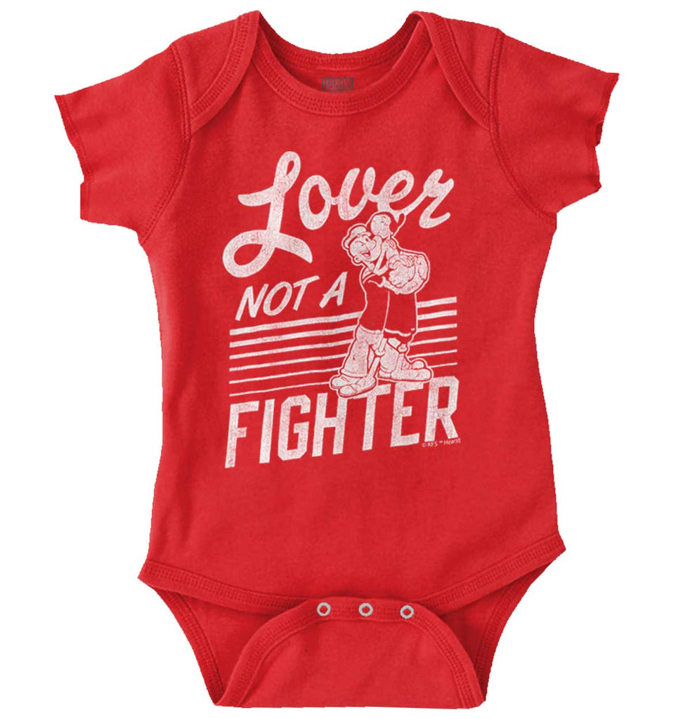 Lover Not A Fighter Romper Bodysuit-Direct To Garment Print-Brisco Baby