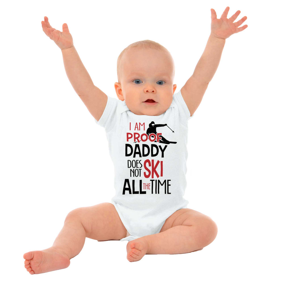 Ski Slopes Father Romper Bodysuit-Direct To Garment Print-Brisco Baby