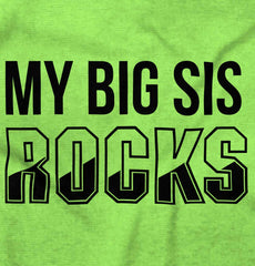 My Big Sis Rocks Romper Bodysuit-Direct To Garment Print-Brisco Baby