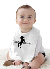 Italian Stallion Infant Baby Bib-Direct To Garment Print-Brisco Baby