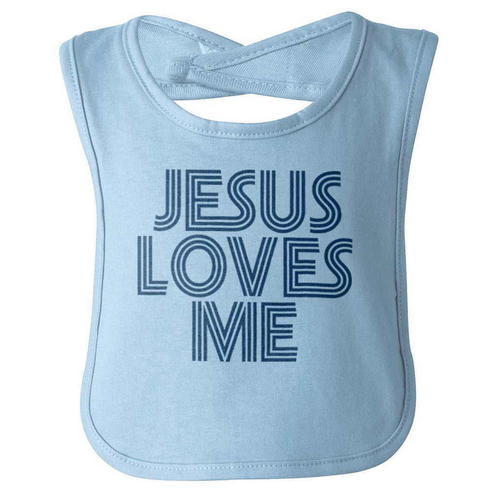 Christ Loves Me Infant Baby Bib-Direct To Garment Print-Brisco Baby