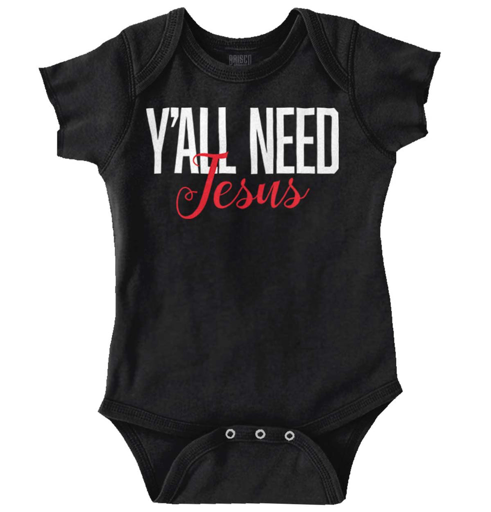 Yall Need Jesus Romper Bodysuit-Direct To Garment Print-Brisco Baby