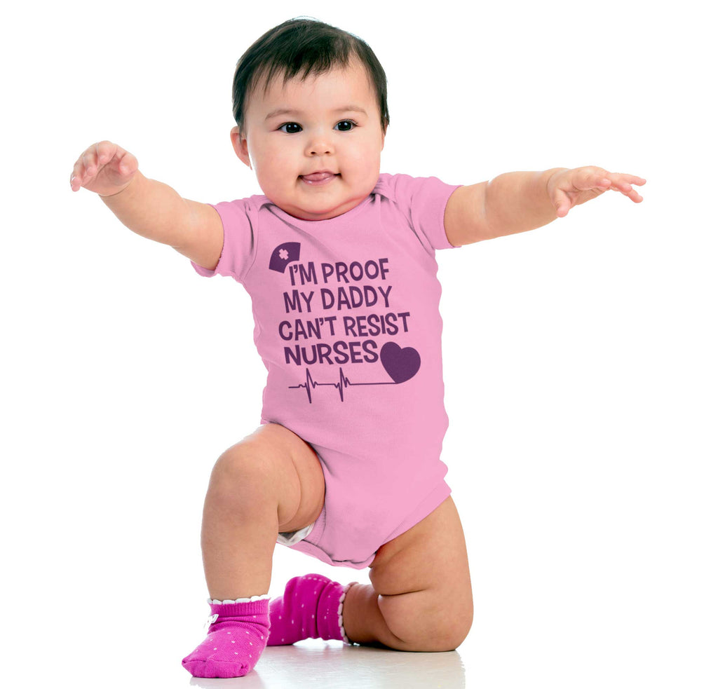 Can't Resist Nurses Romper Bodysuit-Direct To Garment Print-Brisco Baby