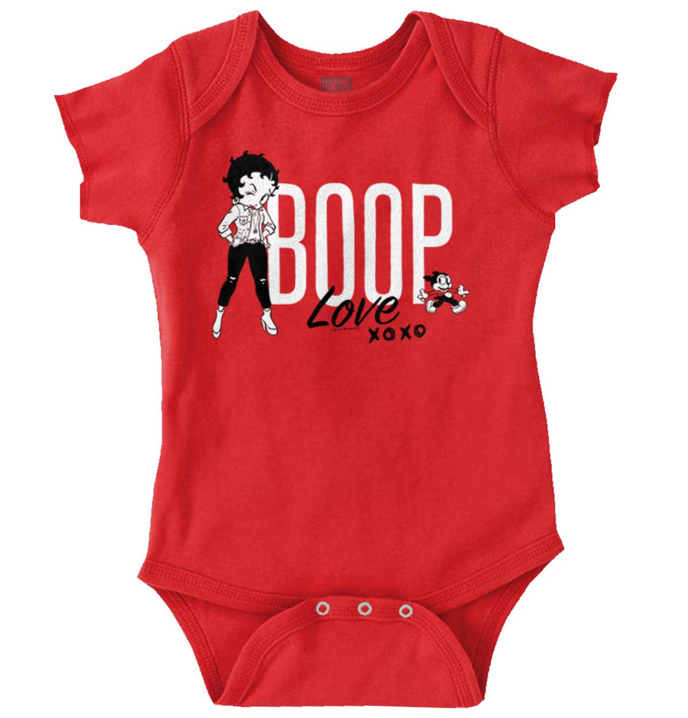 Boop Love Romper Bodysuit-Direct To Garment Print-Brisco Baby