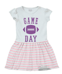 Game Day Baby Striped Skirt Dress-Direct To Garment Print-Brisco Baby